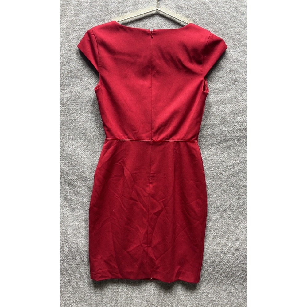 Black Halo Red Fitted Sheath Dress Formal Womens Size 4 Red Bodycon Lined EUC - Picture 3 of 4
